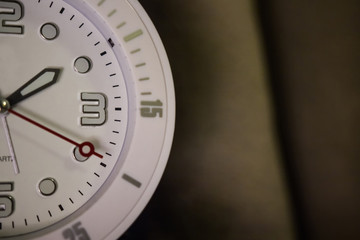 Table clock in the middle of the night