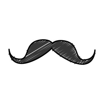 gentleman mustache isolated icon vector illustration design