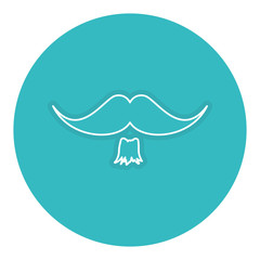 gentleman mustache isolated icon vector illustration design