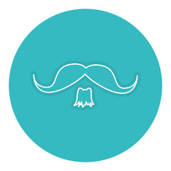 gentleman mustache isolated icon vector illustration design