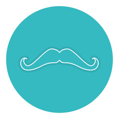 gentleman mustache isolated icon vector illustration design