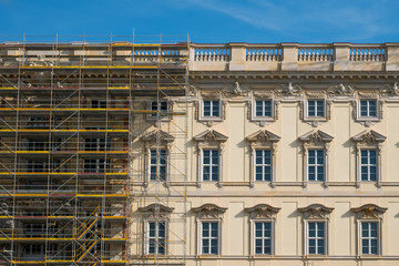 Scaffolding on  construction site of the Berliner Stadtschloss ( City Palace )   in Berlin