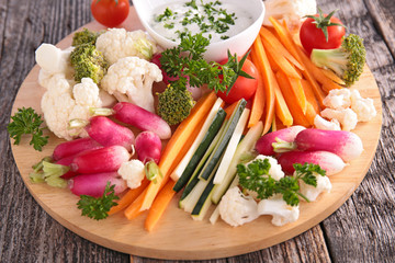 vegetable and dips