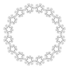 circular floral decorative frame vector illustration design