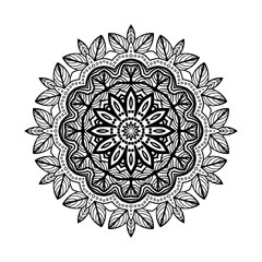 Decorative hand drawn mandala. Ethnic decorative elememt for design. Islam, Arabic, Indian, ottoman motifs.
