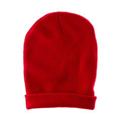 Wool hat isolated on white background.