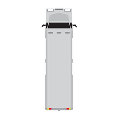 Isolated top view of a limousine, Vector illustration