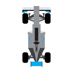 Isolated top view of a racing car, Vector illustration