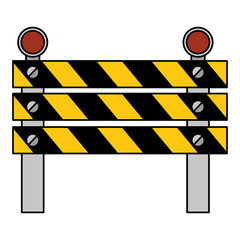construction fence signal icon vector illustration design