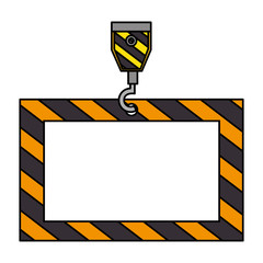 construction board hanging icon vector illustration design