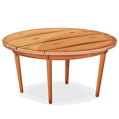 Cartoon Wood Table