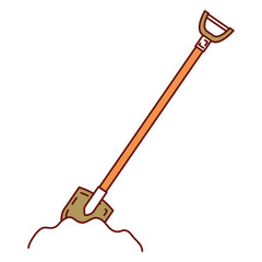 shovel construction isolated icon vector illustration design