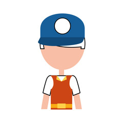 fisherman with hat avatar character vector illustration design