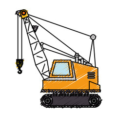 crane construction isolated icon vector illustration design