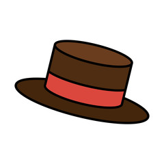 snowman hat isolated icon vector illustration design