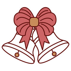christmas bell decorative icon vector illustration design