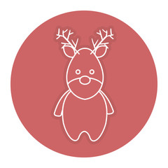 cute christmas reindeer character vector illustration design