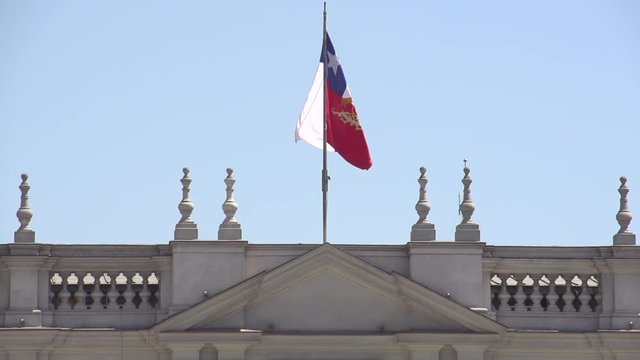 Chilean flag waving 
