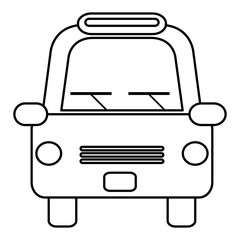 taxi front service icon vector illustration design