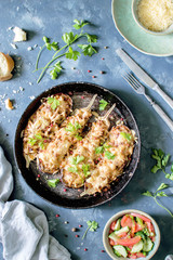 Baked eggplants with cheese