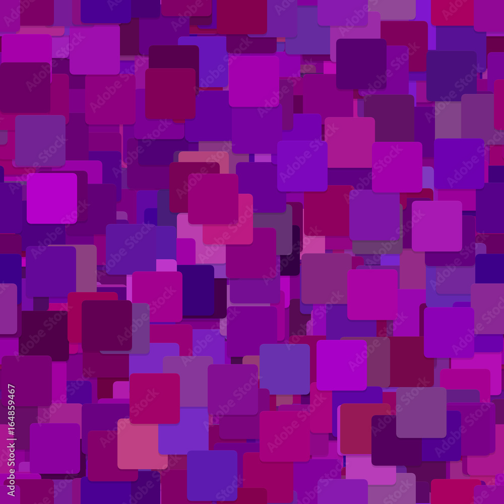 Poster seamless chaotic square background pattern - vector illustration from squares in purple tones with s