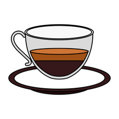 coffee cup with dish vector illustration design