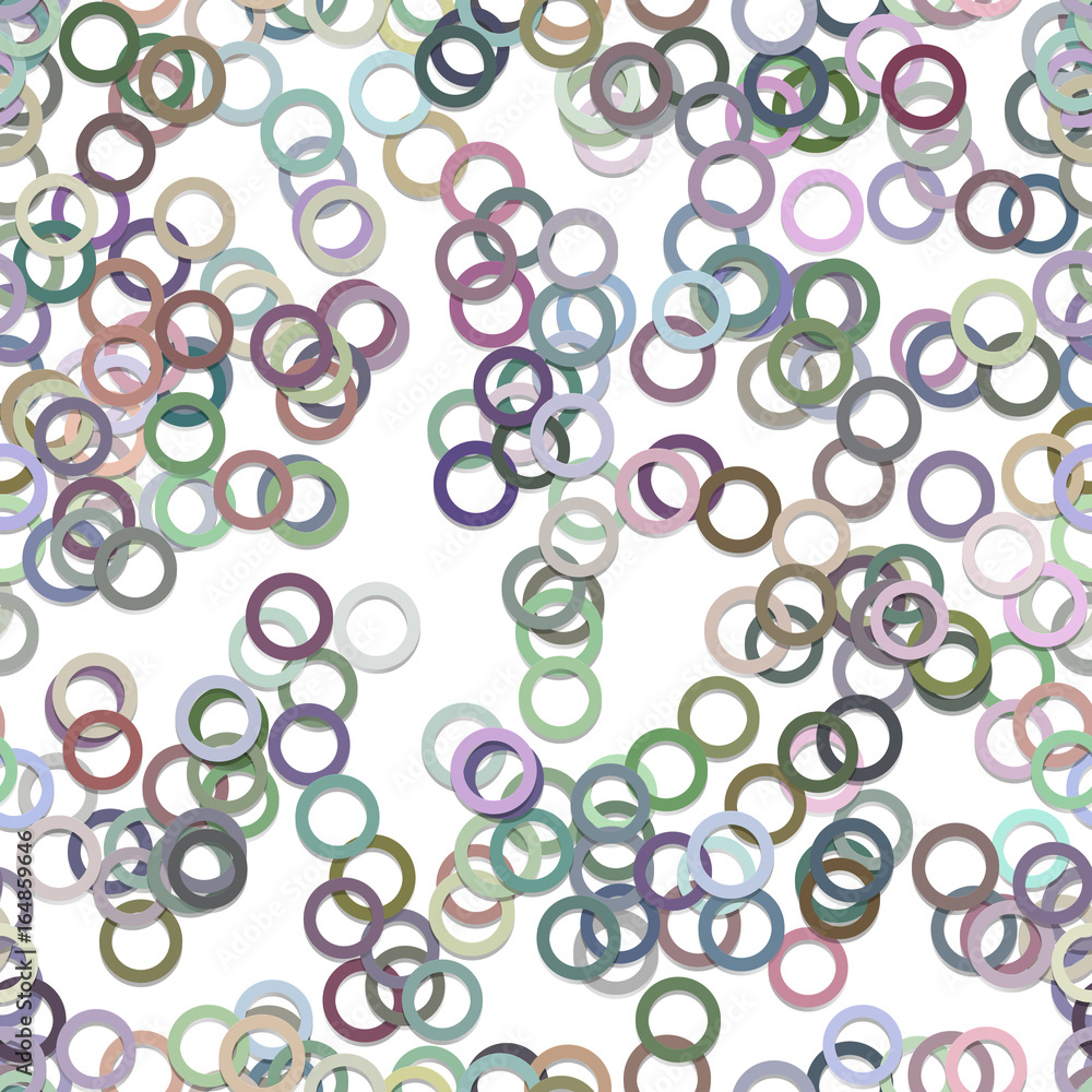 Poster abstract seamless random circle pattern background - vector design from multicolored rings