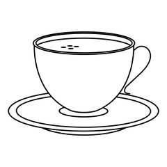 coffee cup with dish vector illustration design
