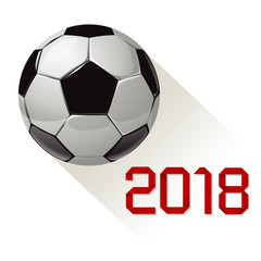 Soccer World Football Championship 2018 on a white background.