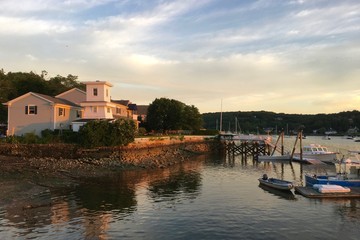 Sunset at Cold Spring Harbor in Huntington, NY