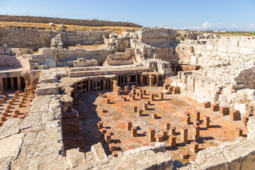 View of the ancient ruins of the city - state Kourion in Limassol,  Cyprus