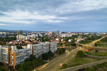Fototapeta premium Zagreb cityscape at sunset