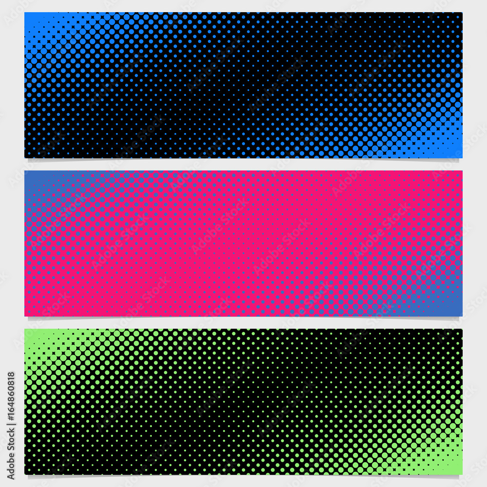Poster halftone dot pattern banner background - vector illustration from circles