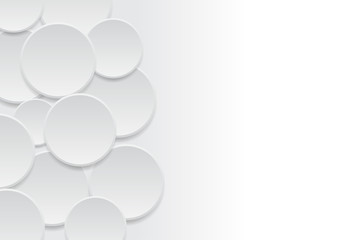 Abstract white circle on white business background template
