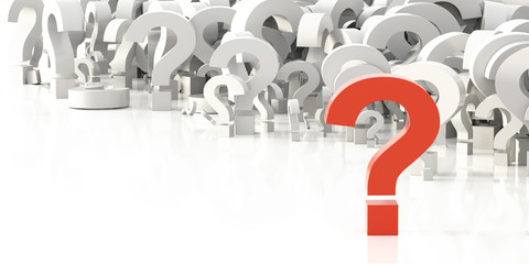 infinite question icons, original 3d rendering; business and marketing concepts