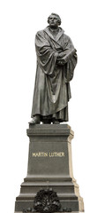 Martin Luther Statue - Dresden, freigestellt hochauflösend
