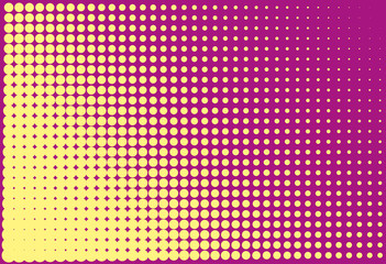 Halftone pattern. Comic background. Dotted retro backdrop with circles, dots. Design element for web banners, posters, cards, wallpapers, sites. Pop art style. Vector illustration. Colorful.