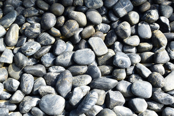 Many small stones on the floor