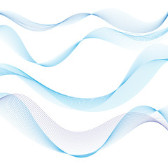 Graphic blue waves