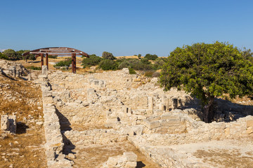 View of the ancient ruins of the city - state Kourion in Limassol,  Cyprus