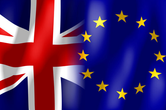 Brexit - Great Britain and European Union flag