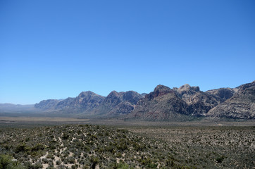 View of the valley in a Red Rock Canyon, Nevada