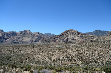 View of the valley in a Red Rock Canyon, Nevada