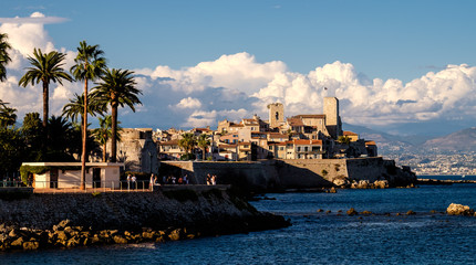 Antibes old town in the evening light