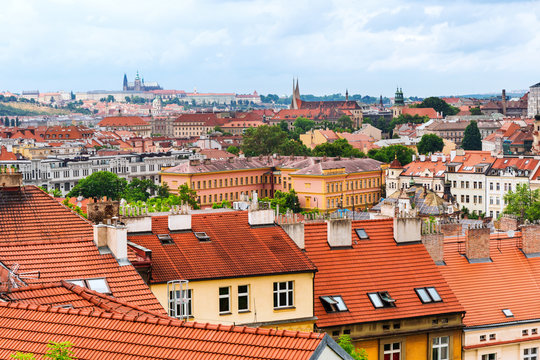 Over the rooftops of Prague, Czech Republic