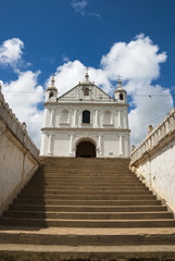 Fototapeta na wymiar Catholic church in Tactic, p'oq'omchí is Duraznal in Alta Verapaz, Guatemala founded in 1941.