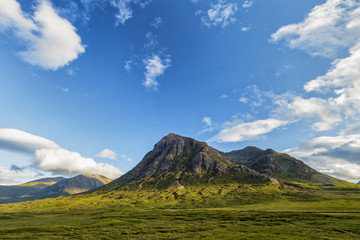 World famous Glencoe in the highlands of Scotland in summer. © Danaan