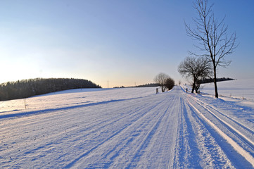 Fototapeta na wymiar Snow field