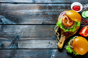 Healthy vegan burger