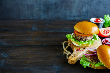 Healthy vegan burger